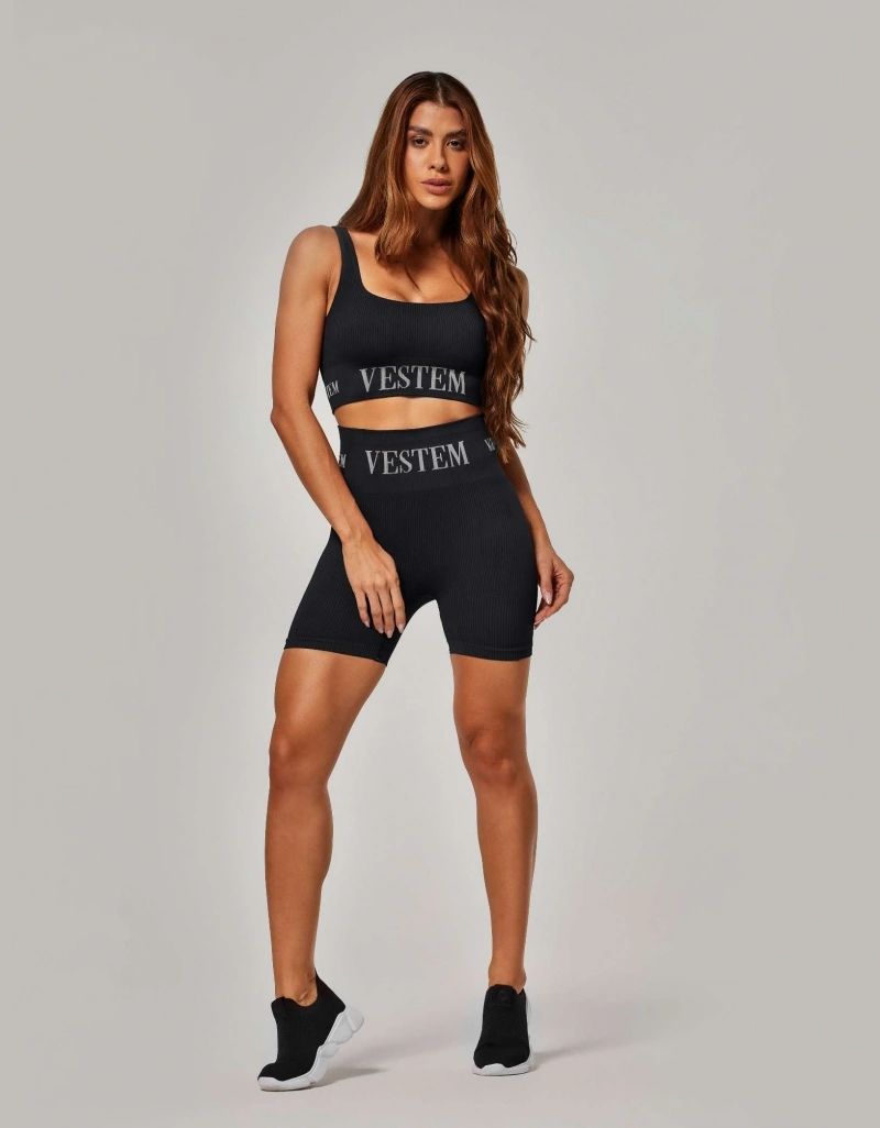 Vestem - Elis Black Seamless Top - TOP997.ESS.C0002