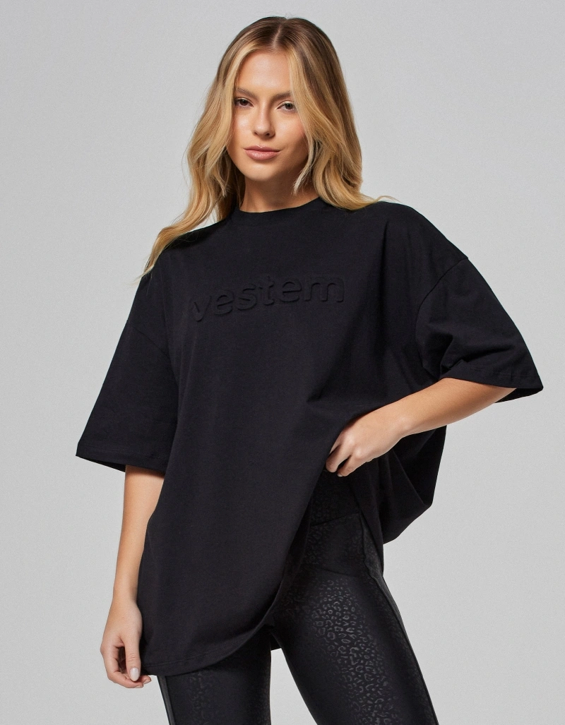 Vestem - Oversized T-Shirt Wear Black Embossing - BMC853.O26.C0002