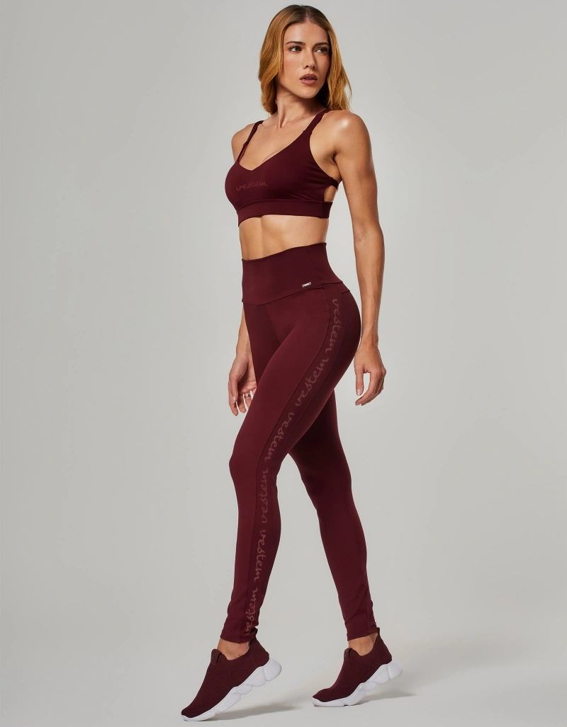 Vestem - Shape Up Leggings with Silk Nix Barolo Red - FS1590.O26.C0663
