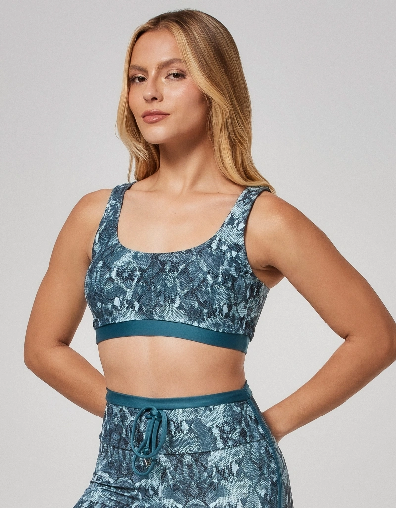 Vestem - Top Média Sustentação Estampado Vivid Enchant Verde Esmeralda - TOP1244.O26.E1373.O26