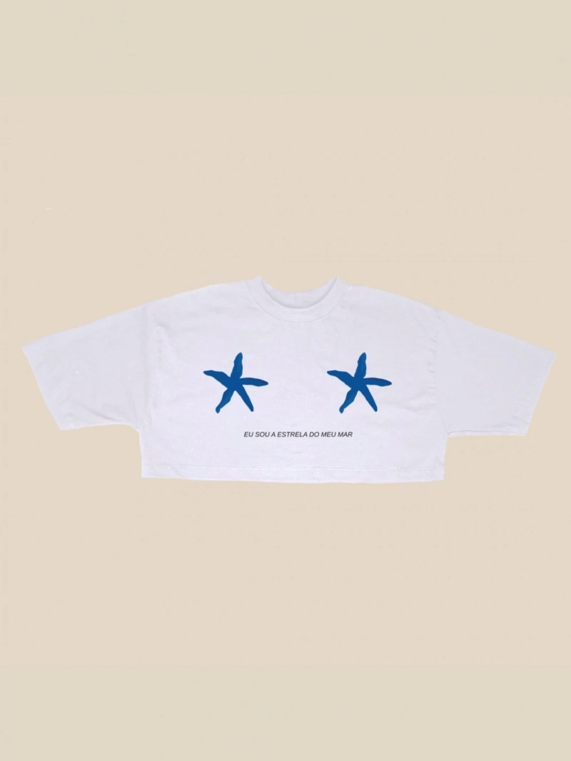 Salma - Cropped Estrela Branco - SALCROP2BRA