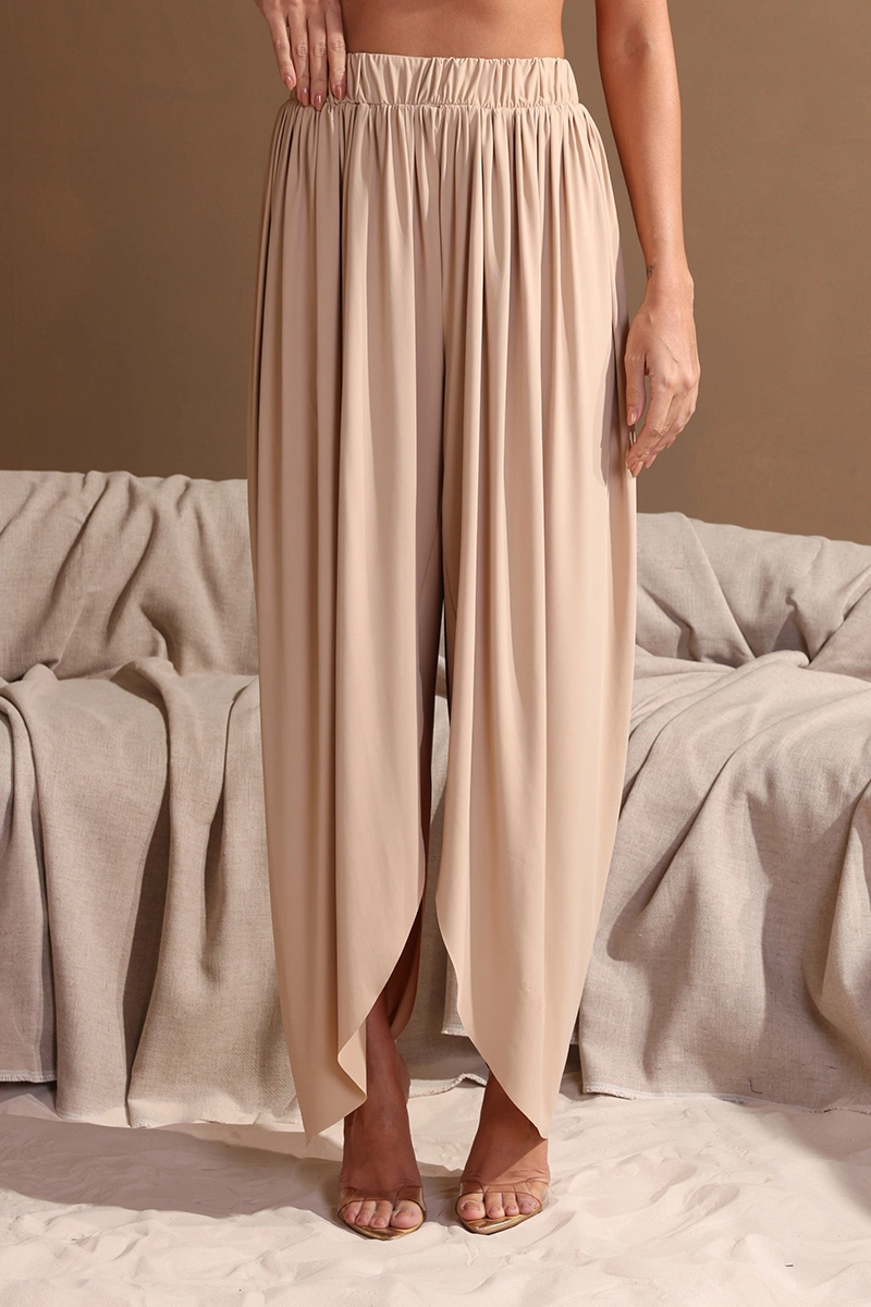 Dot Clothing - Set Dot Clothing Sarah Shirt and Pants, Ruched, Sand - 2979BEGE