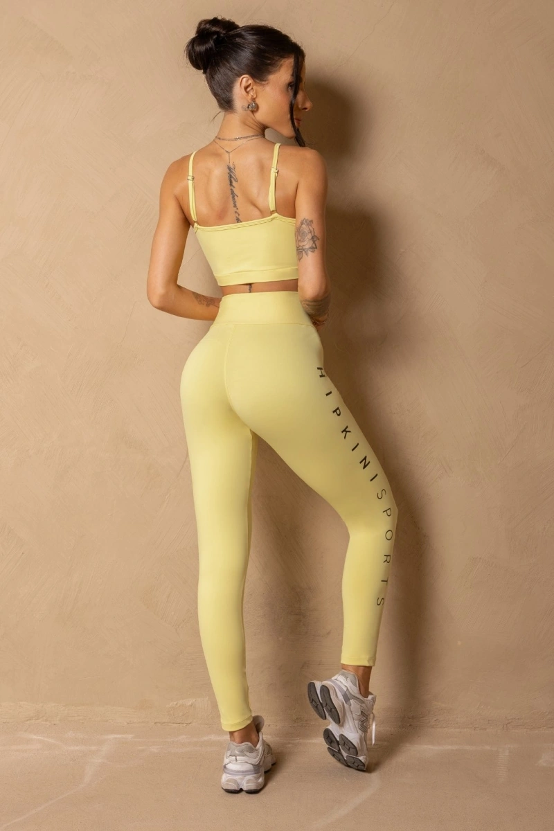 Hipkini - Butter Yellow Fitness Leggings in Motion - 33331680