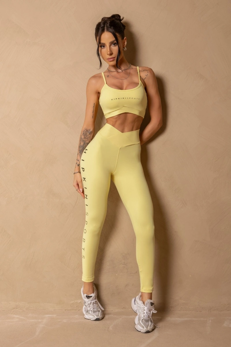 Hipkini - Butter Yellow Fitness Leggings in Motion - 33331680