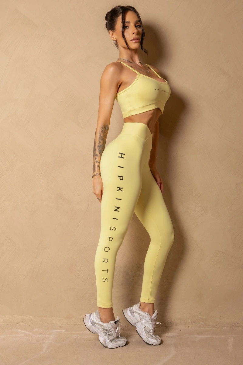 Hipkini - Butter Yellow Fitness Leggings in Motion - 33331680