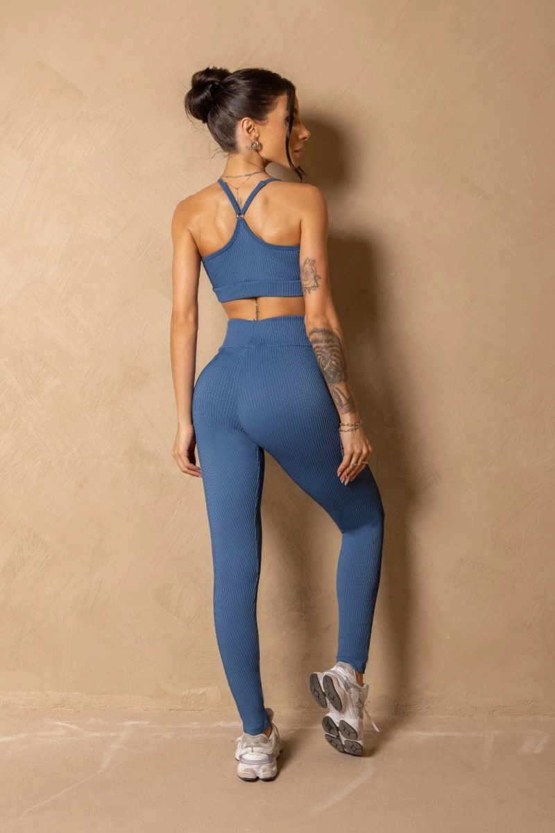Hipkini - Legging Fitness In Motion Azul Etiqueta Emborrachada - 33331686