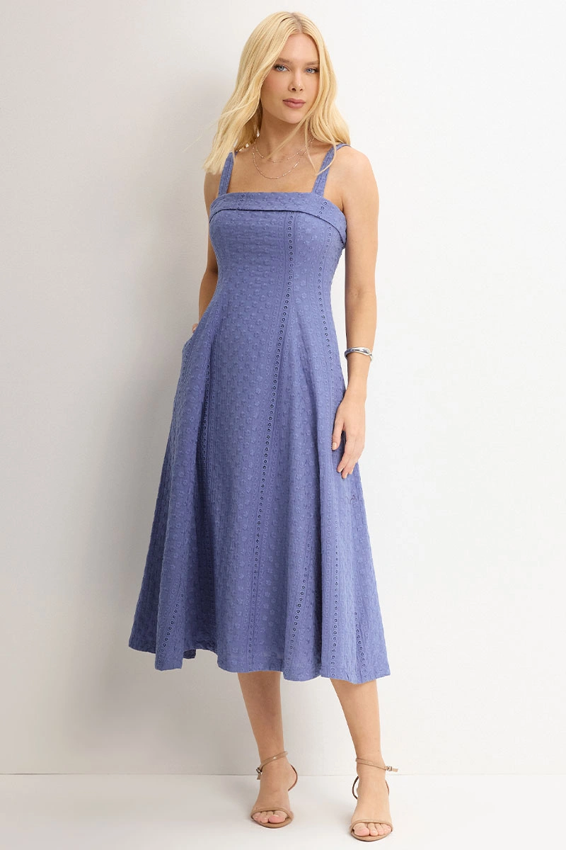 Miss Misses - Dark Blue Dress by Loren - 54754026