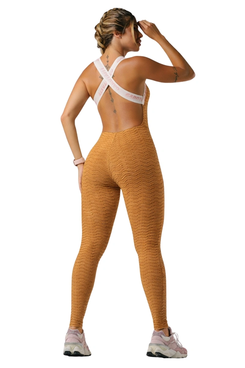 Garotafit - Macacão Sunny Caramelo - MAC229NC