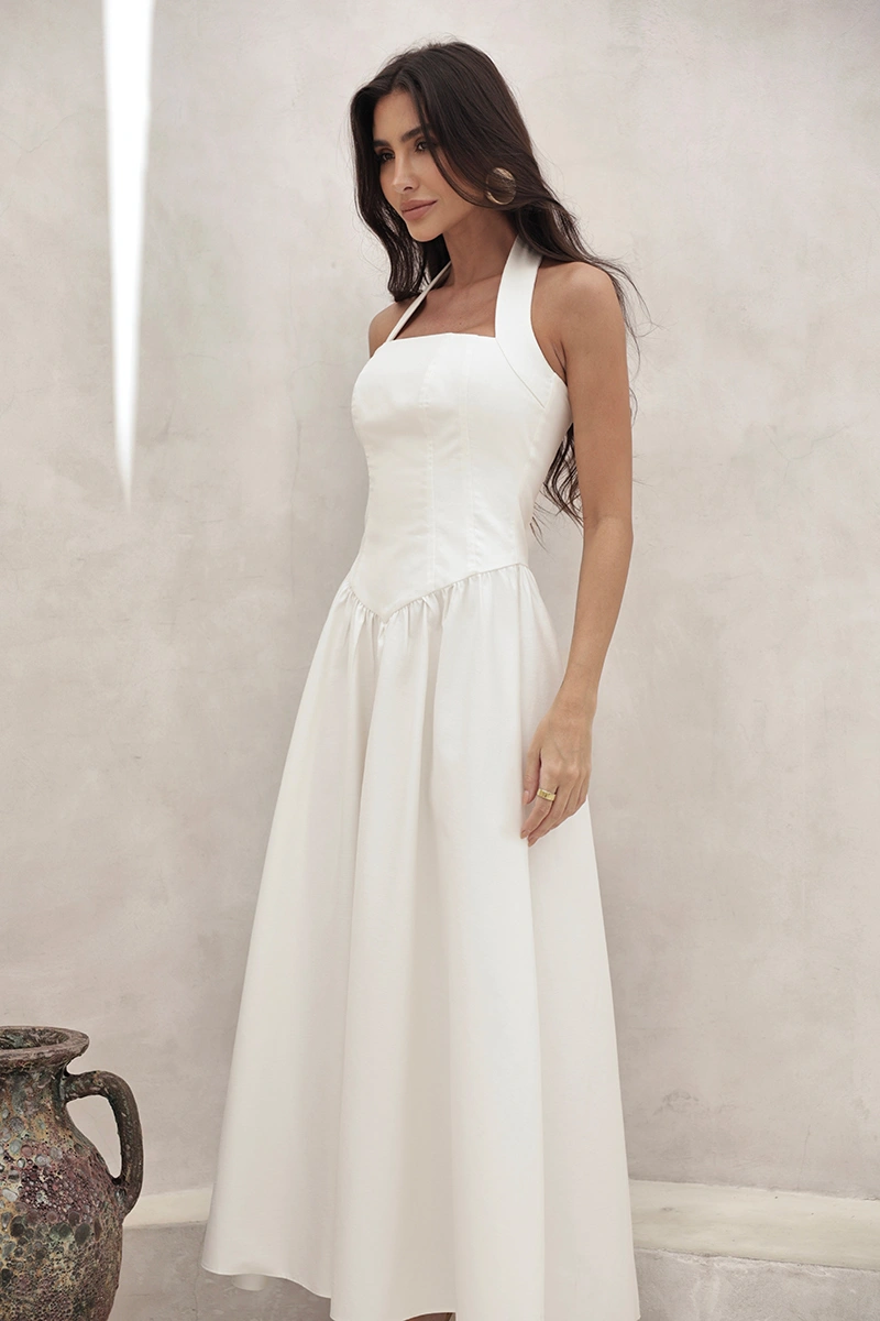 Dot Clothing - Vestido Dot Clothing Longuete Anne Frente Única Off White - 2970OFF