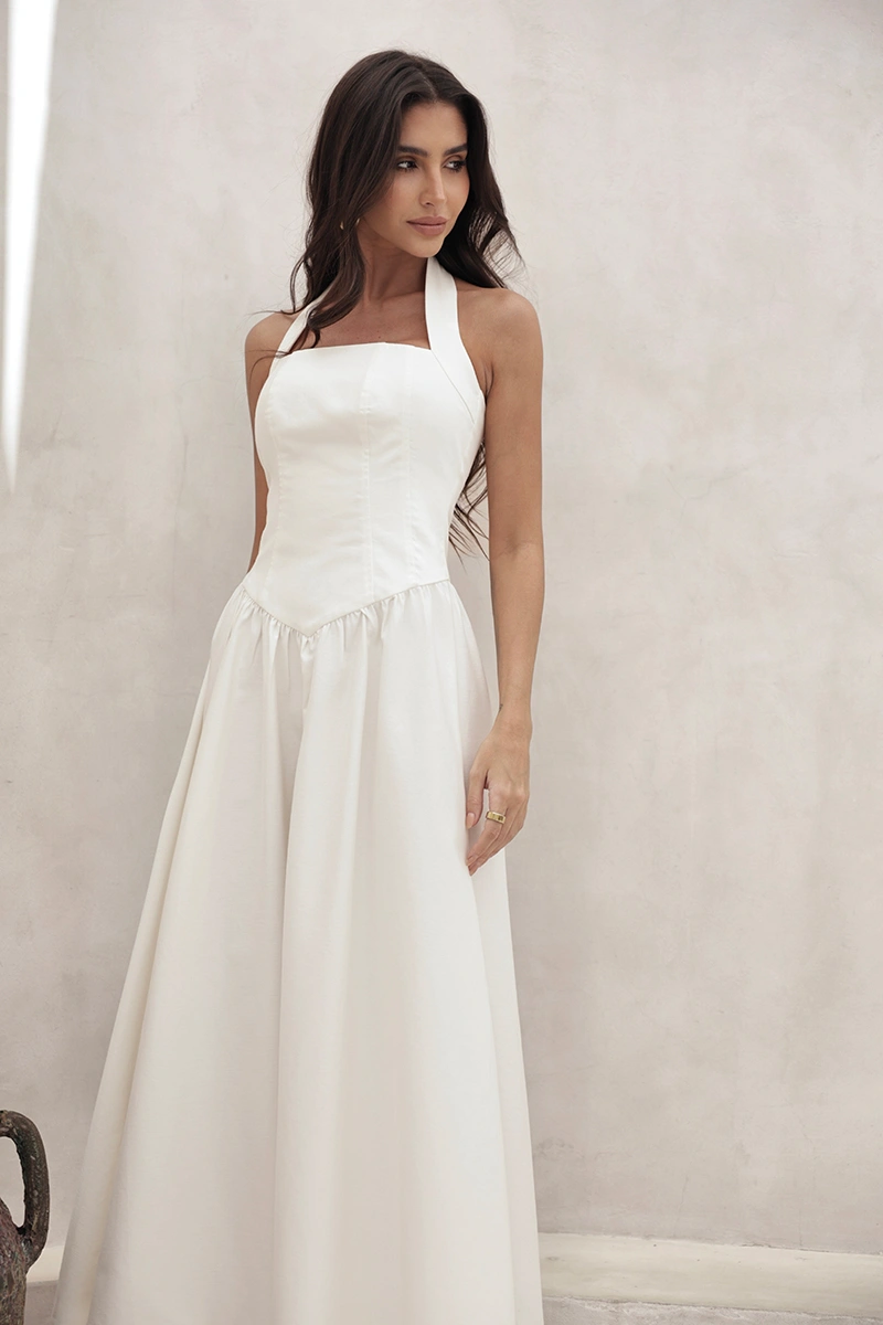 Dot Clothing - Vestido Dot Clothing Longuete Anne Frente Única Off White - 2970OFF