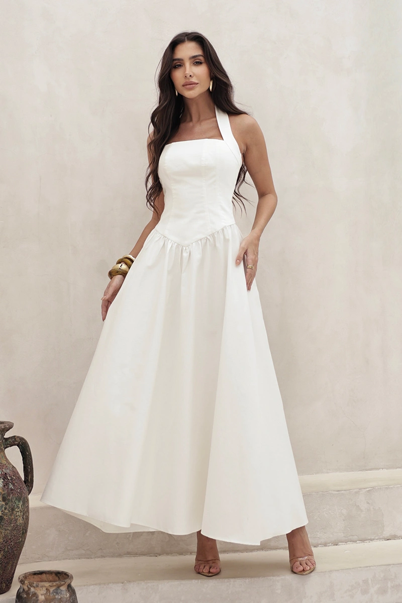 Dot Clothing - Vestido Dot Clothing Longuete Anne Frente Única Off White - 2970OFF