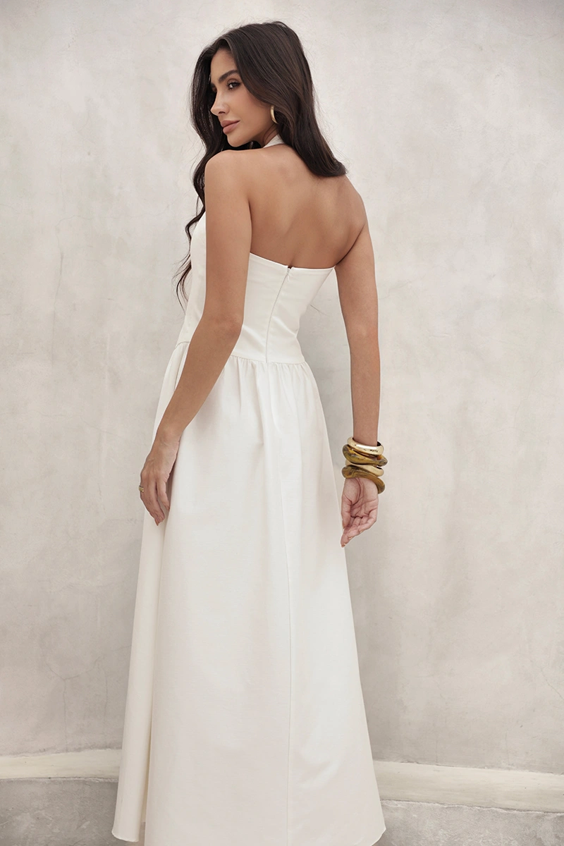 Dot Clothing - Vestido Dot Clothing Longuete Anne Frente Única Off White - 2970OFF