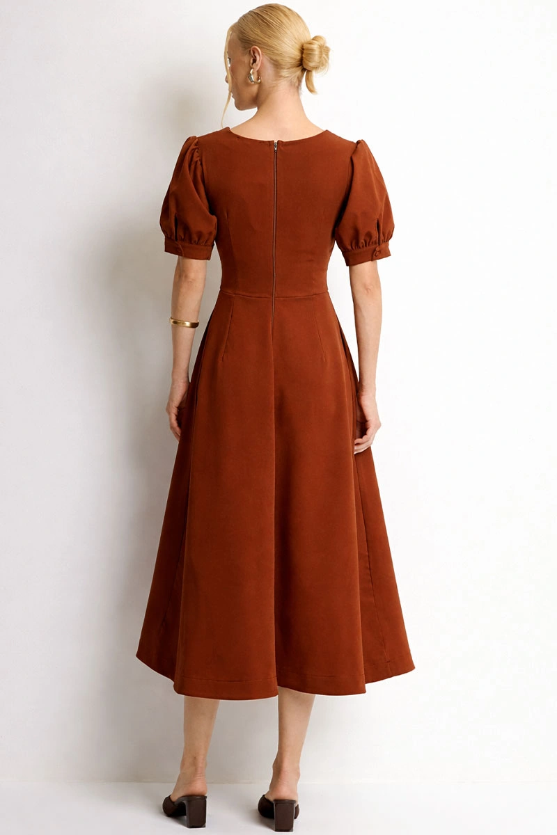 Miss Misses - Isaura Brown Dress - 54745214