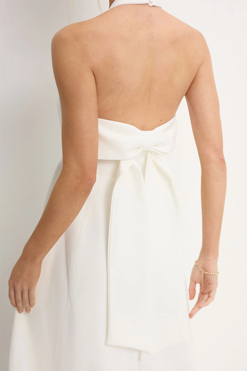 Miss Misses - Vestido Filomena Frente Unica Off White - 54776030