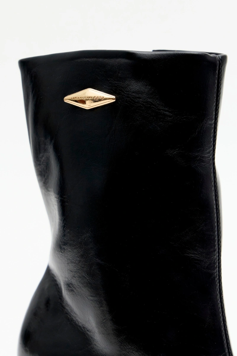 LANÇA PERFUME - Bota Cano Medio e Salto Vazado Lança Perfume - 1237PT