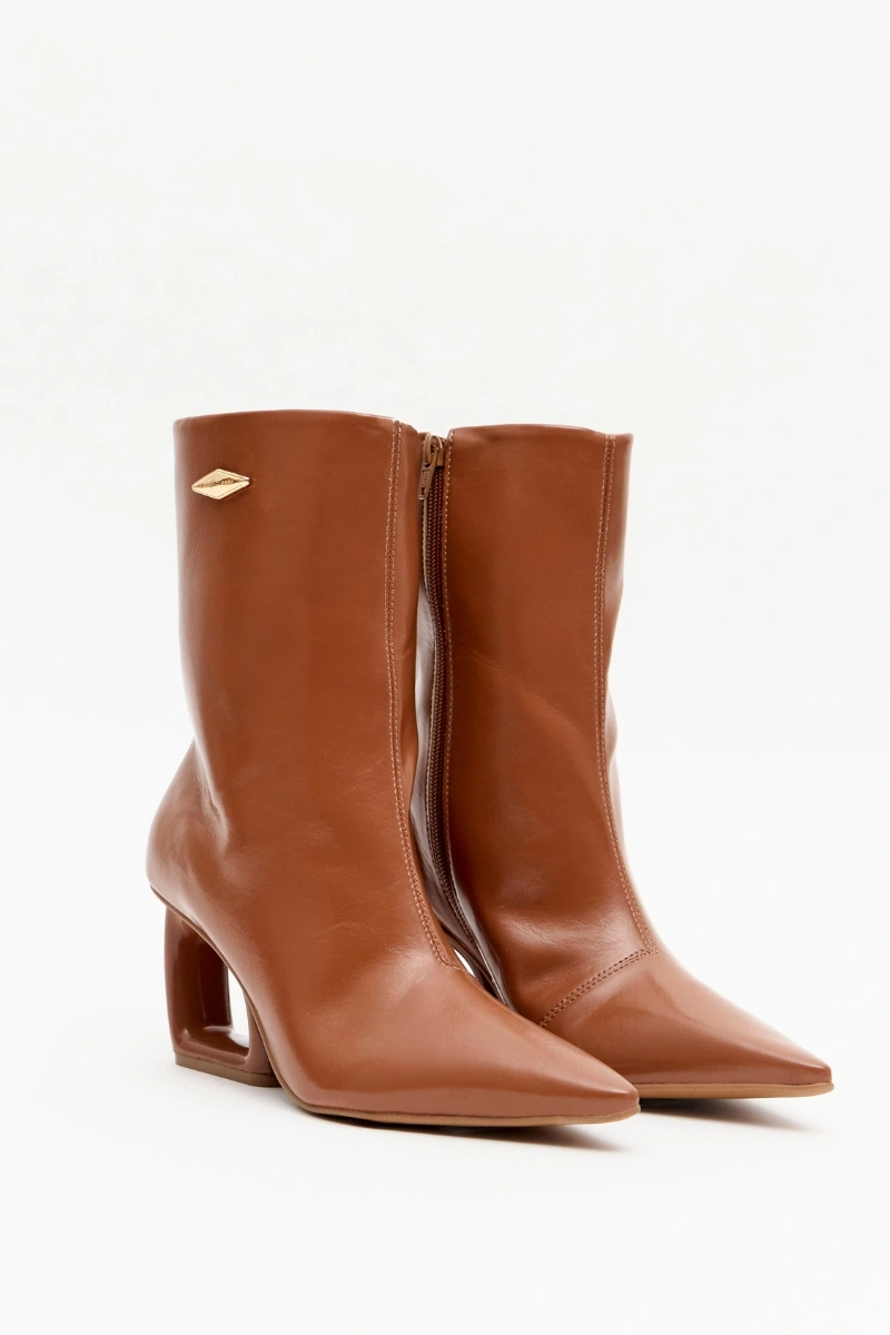 LANÇA PERFUME - Mid-calf boot with cutout heel by Lança Perfume - 1237MR