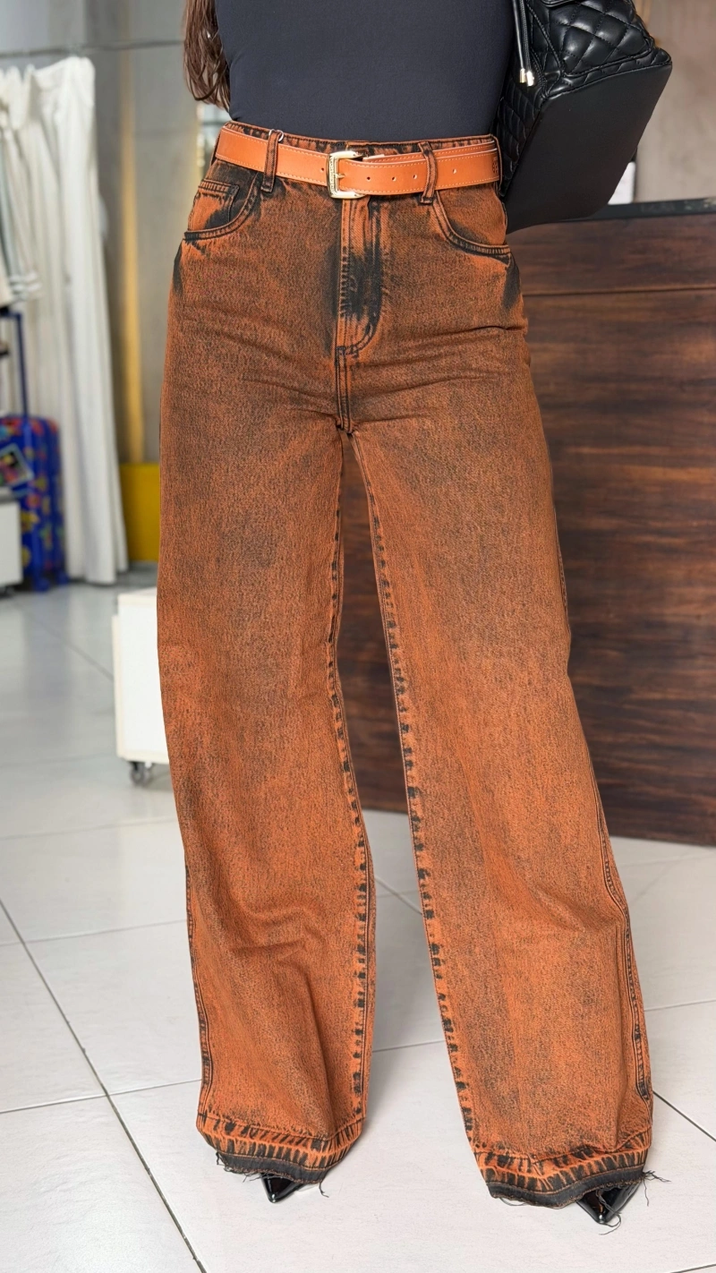 LANÇA PERFUME - Calça Wide Cintura Alta Lança Perfume - 8715