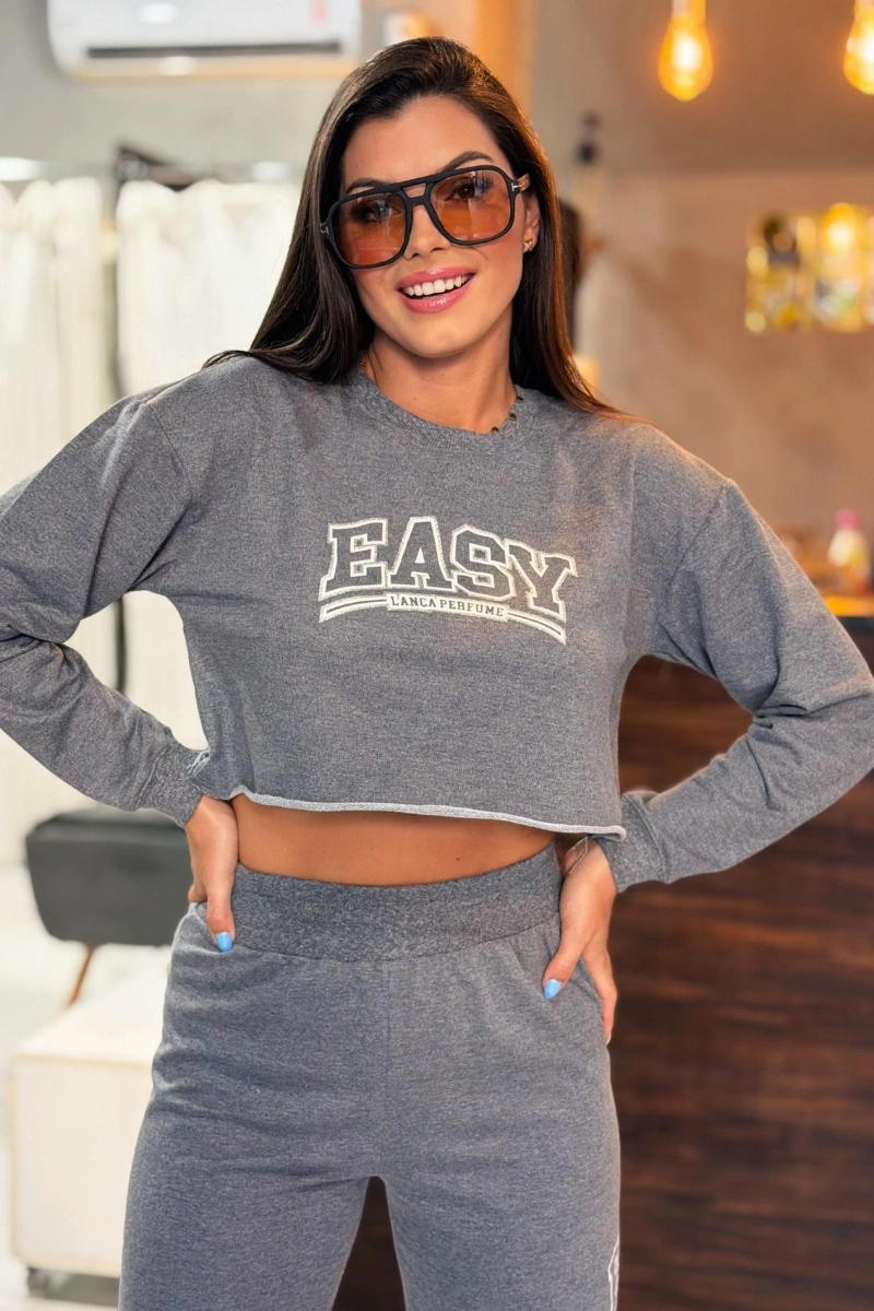 LANÇA PERFUME - Cropped Blouse with Long Sleeves by Lança Perfume - 0791