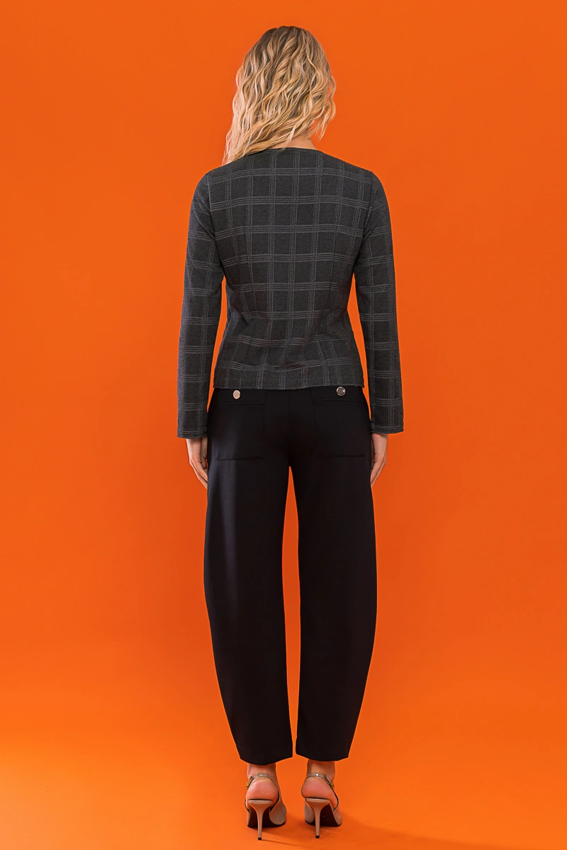 Hidrogênio - CALÇA BARREL COM BOLSOS LETICIA PRETO - 20725001