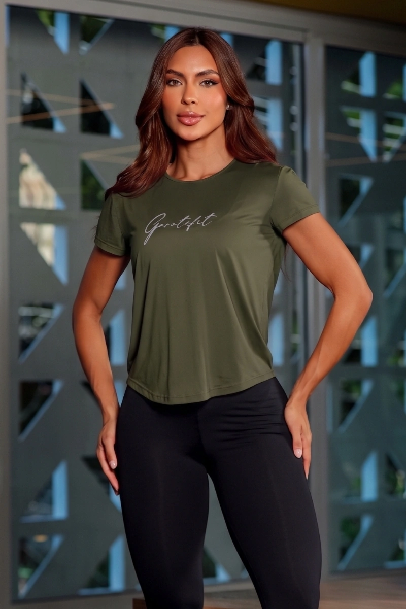 Garotafit - Tshirt Khaila Verde - BL507HE