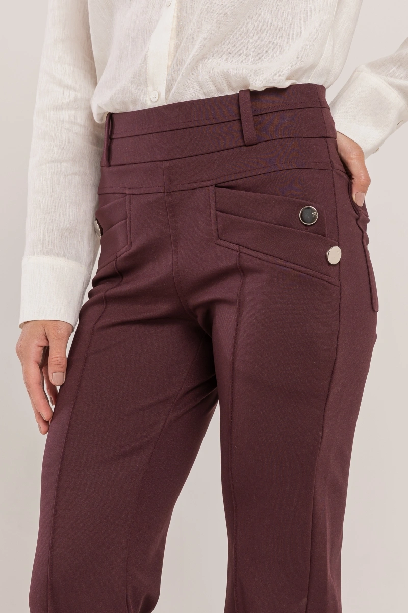 Hidrogênio - Flare pants with lapels, blackberry purple. - 20359011