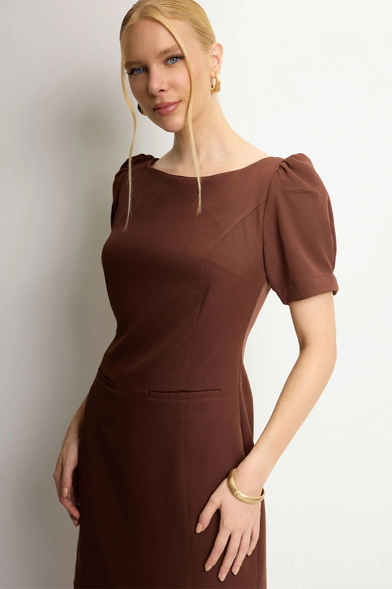 Miss Misses - Vestido Alda Marrom - 54751214