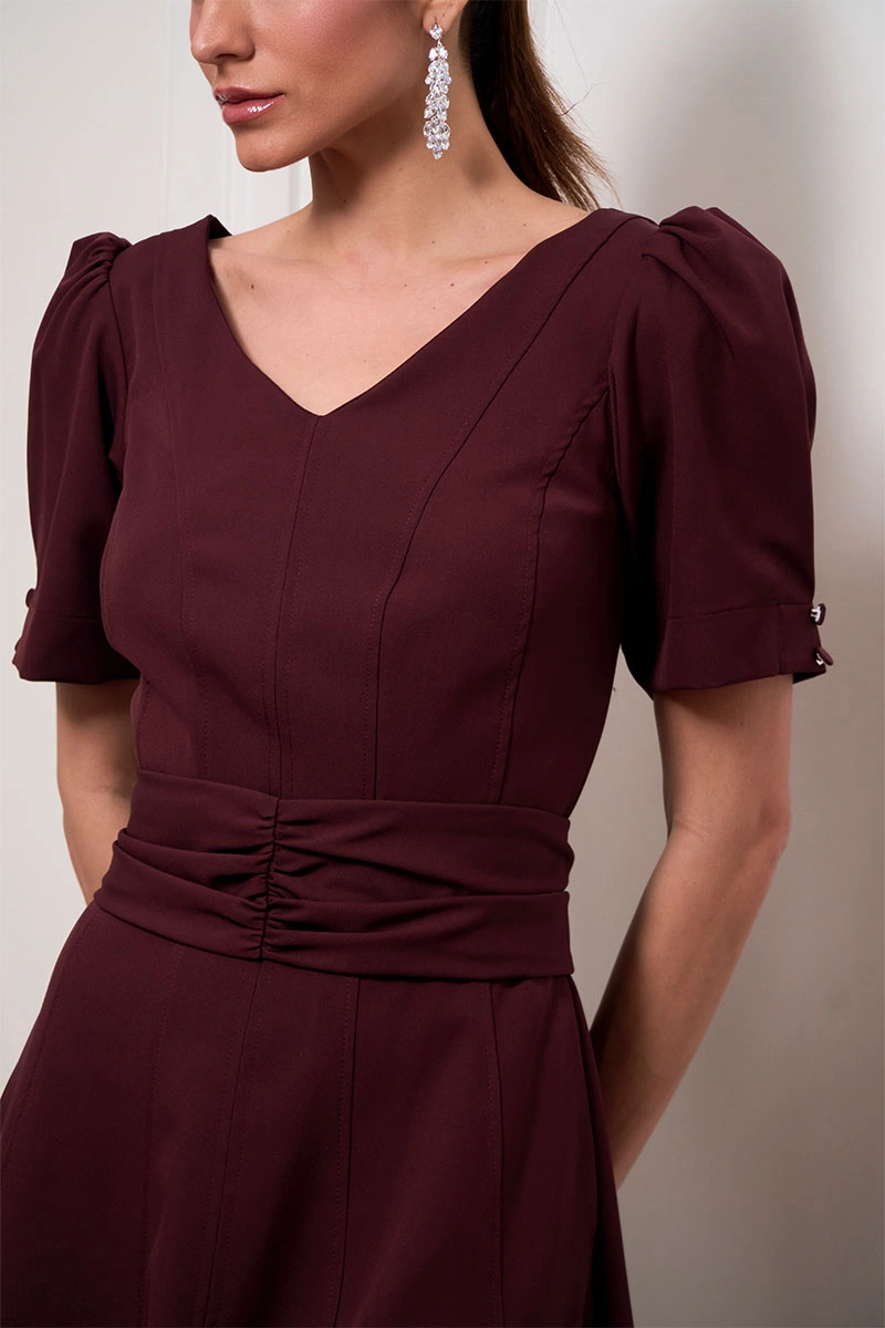 Miss Misses - Florinda Wine Dress - 54772006