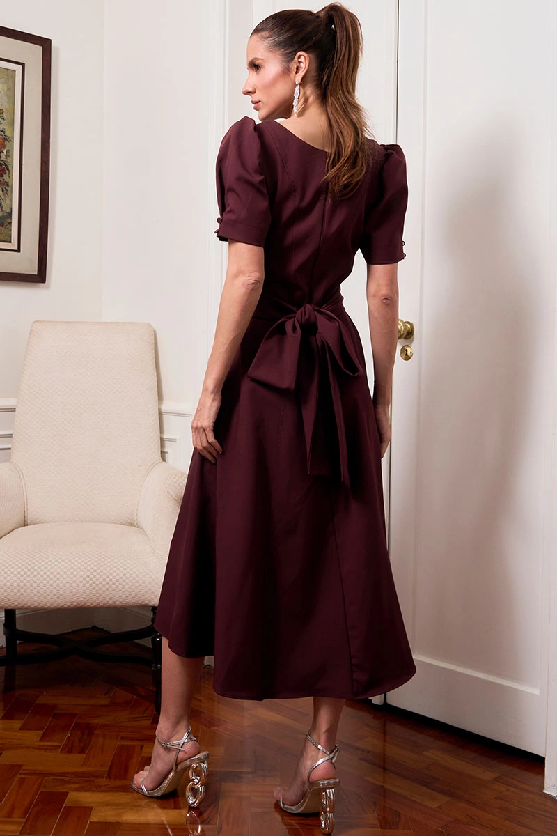 Miss Misses - Florinda Wine Dress - 54772006