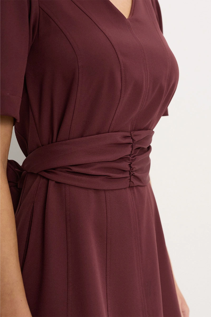 Miss Misses - Florinda Wine Dress - 54772006