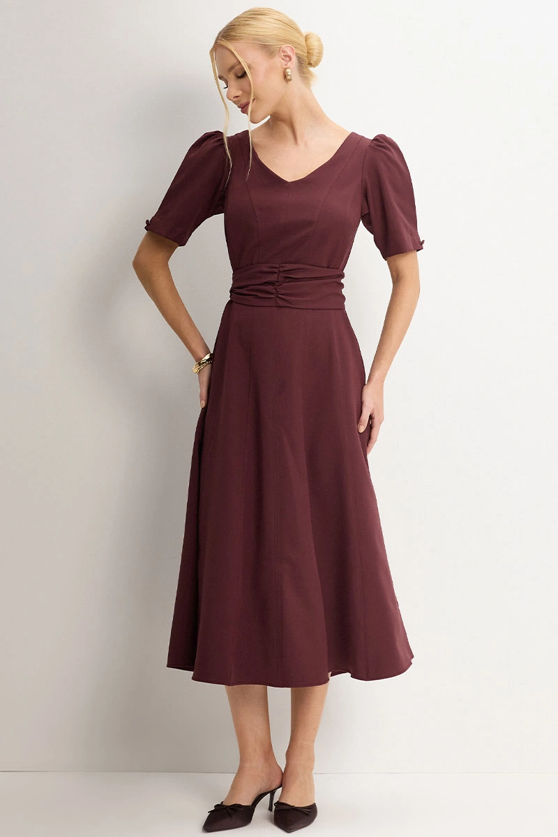 Miss Misses - Florinda Wine Dress - 54772006