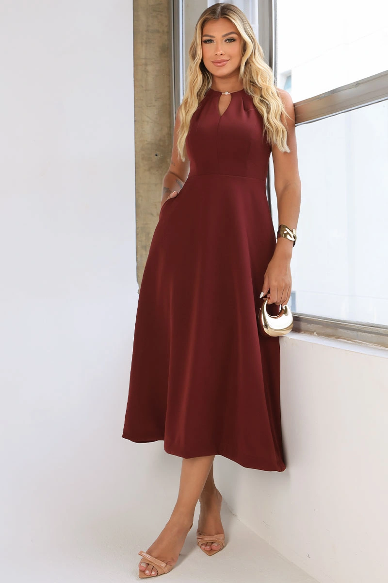 Miss Misses - Vestido Iolanda Vinho - 54775006