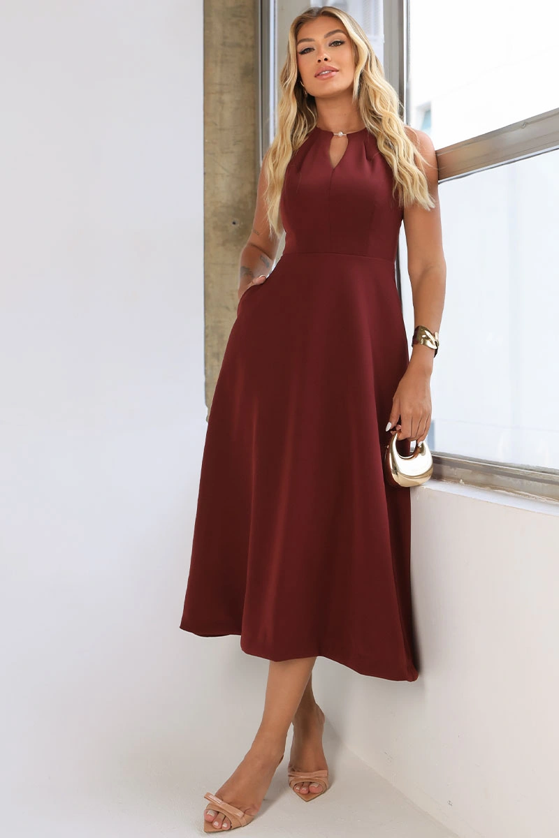 Miss Misses - Vestido Iolanda Vinho - 54775006