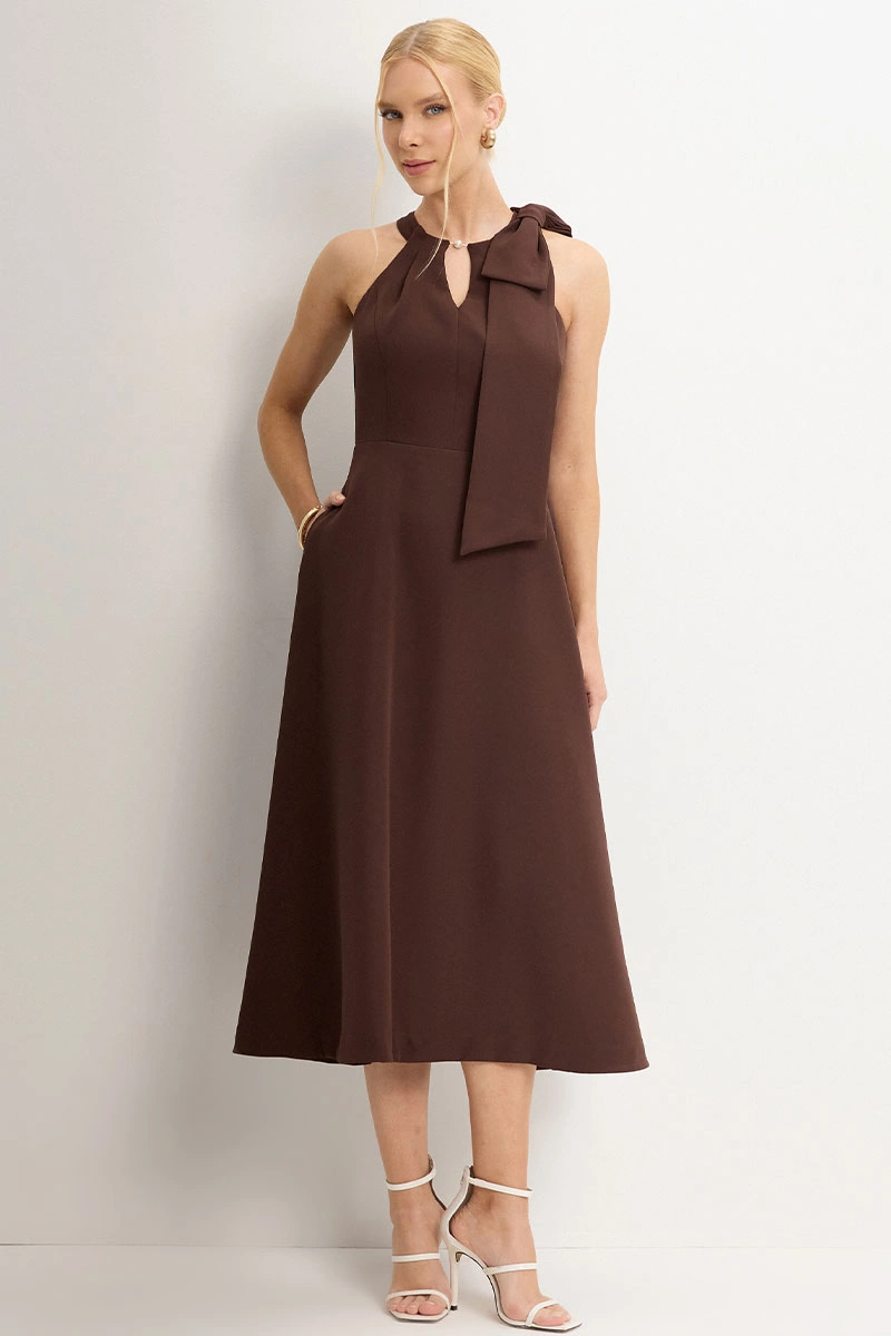 Miss Misses - Vestido Iolanda Marrom - 54775214