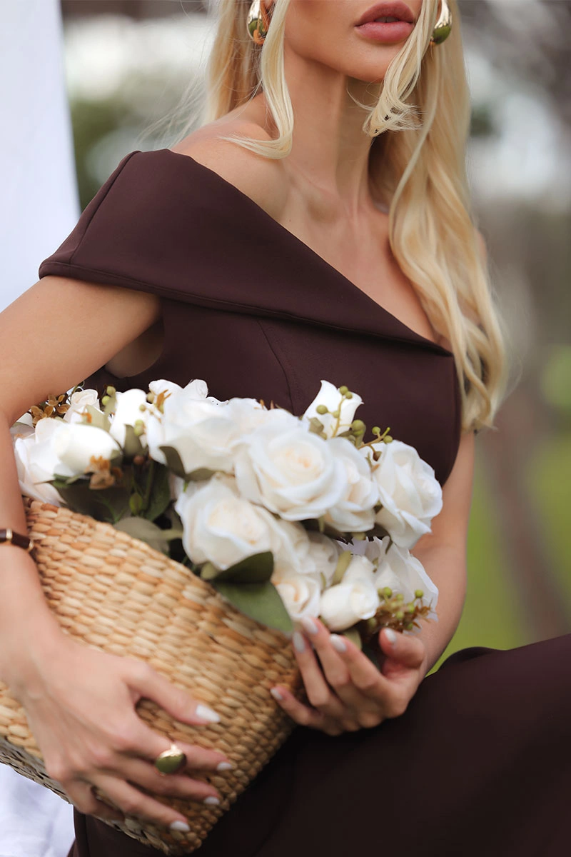 Miss Misses - Vestido Antonia Marrom - 54748214