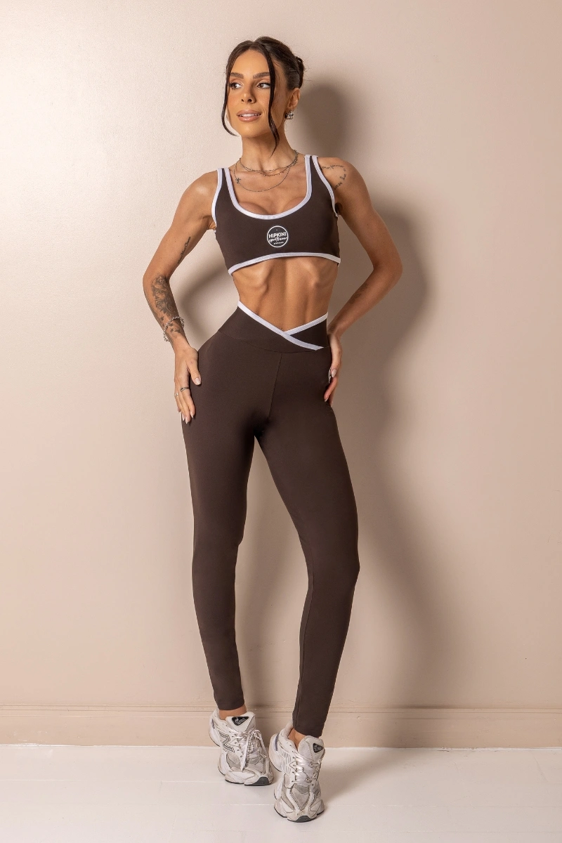 Hipkini - Posh Coffee Fitness Leggings - 33331746