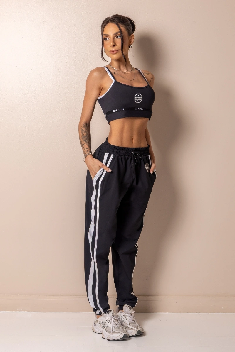 Hipkini - Top Fitness Posh Preto com Emborrachado - 33331720