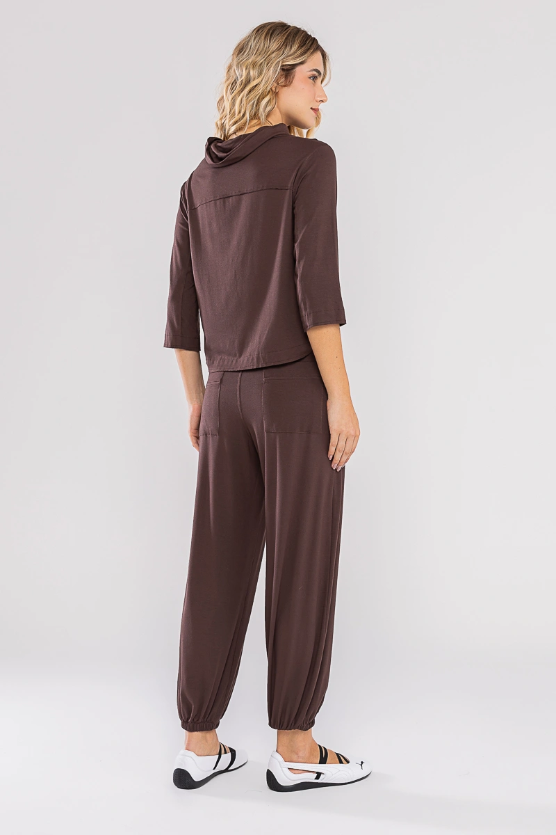 Hidrogênio - Simone's Aladdin Pants - Brown - 20677031