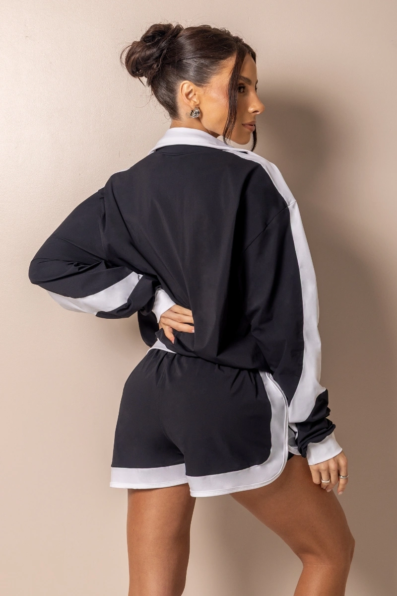 Hipkini - Jaqueta Posh Preta com ziper - 33331727