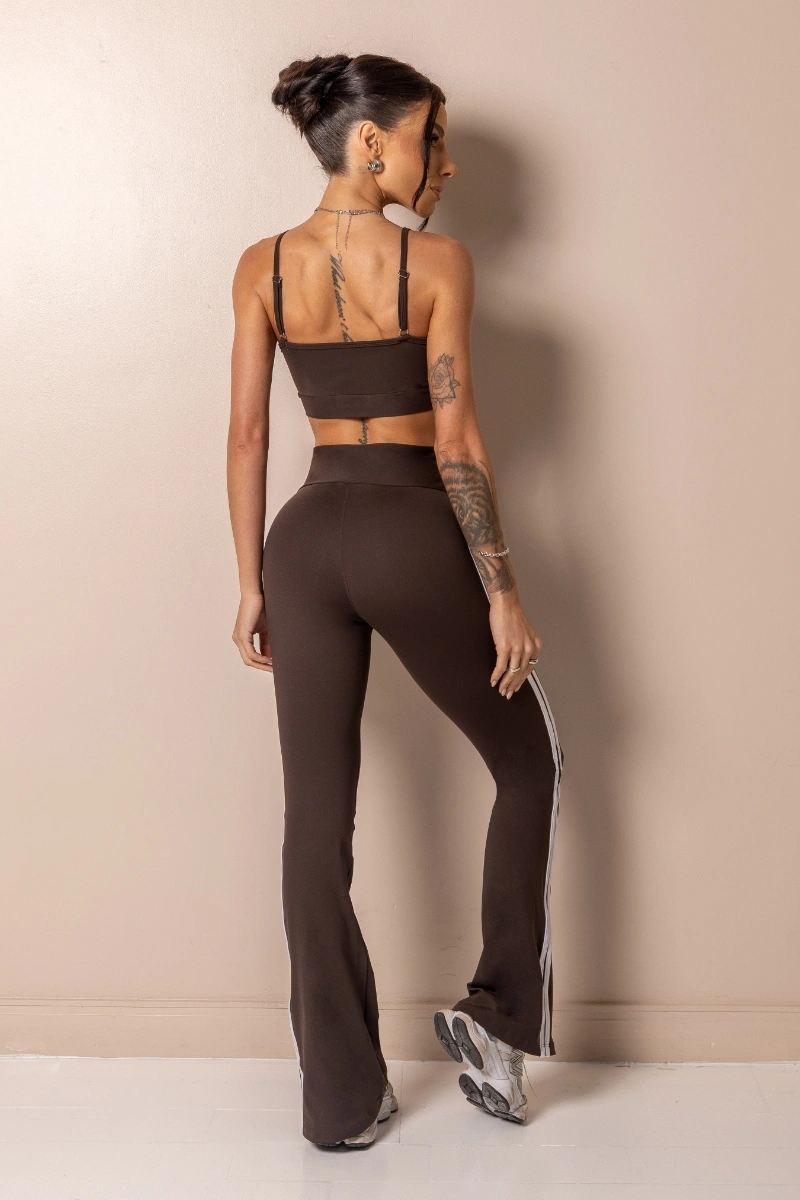 Hipkini - Posh Coffee Fitness Top with Thin Straps - 33331739