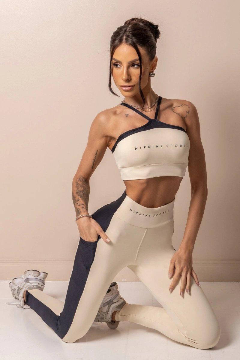 Hipkini - Posh Off White Fitness Leggings with Pockets - 33331751