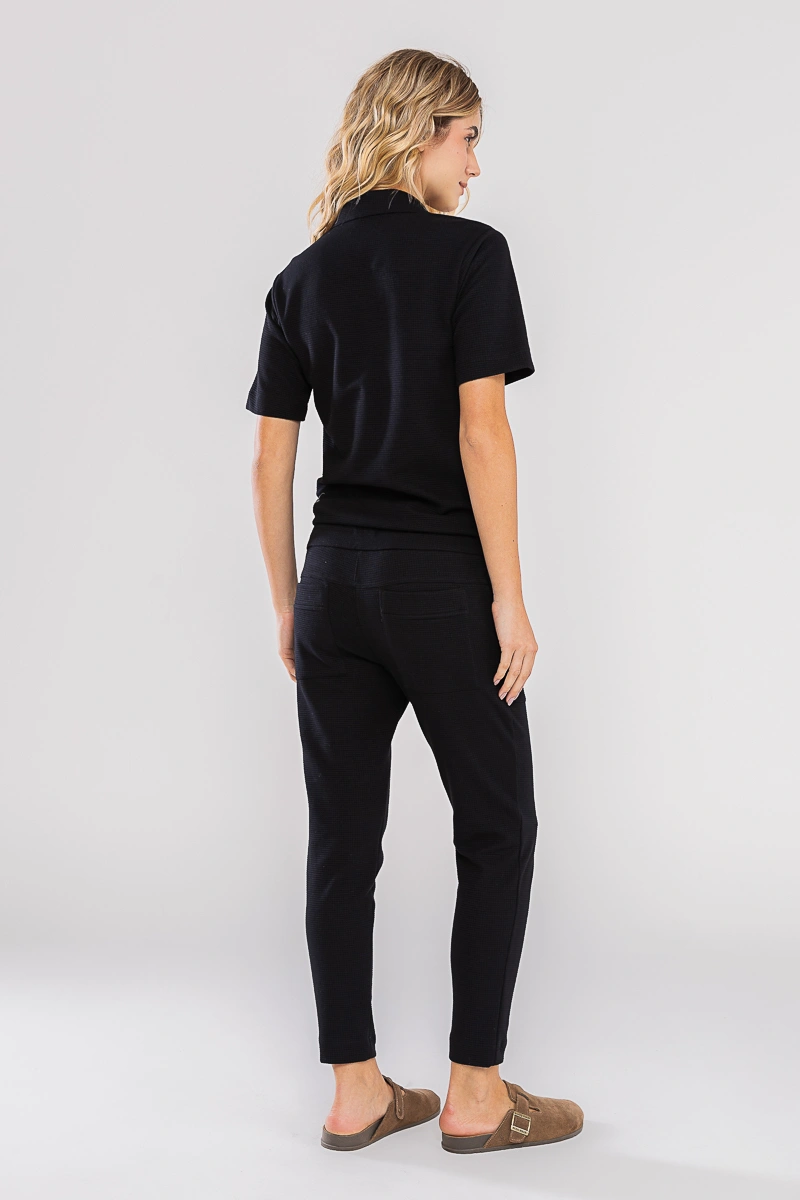 Hidrogênio - BLUSA POLO MG CURTA MALHA TRABALHADA PRETO - 20732001