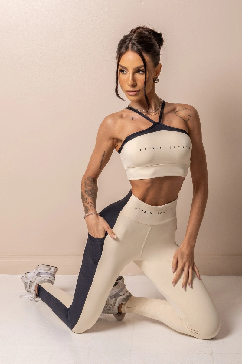 Hipkini - Off-white Posh Fitness Top with criss-cross straps. - 33331750