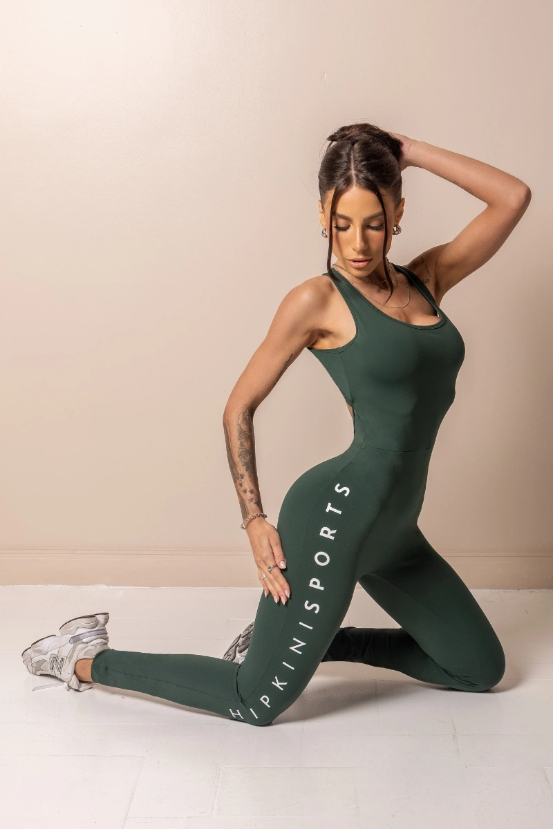 Hipkini - Posh Green Fitness Jumpsuit - 33331768