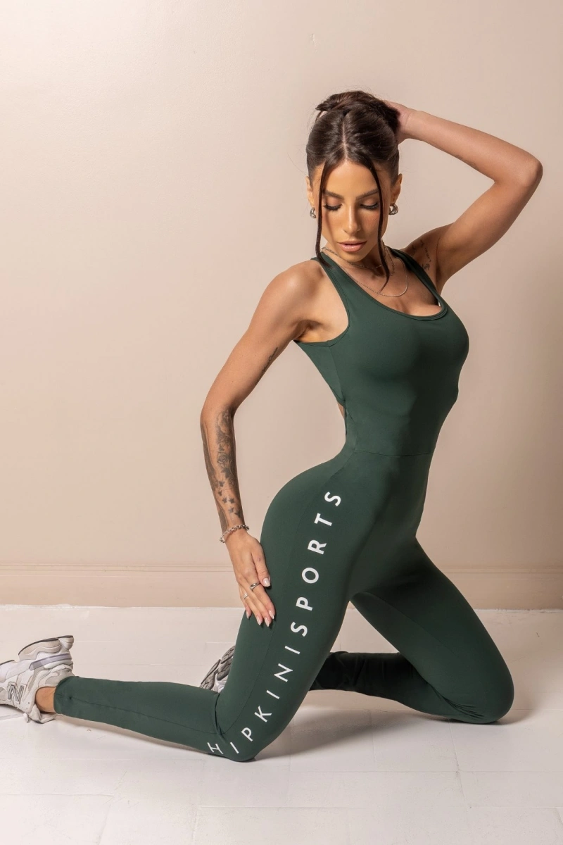 Hipkini - Posh Green Fitness Jumpsuit - 33331768