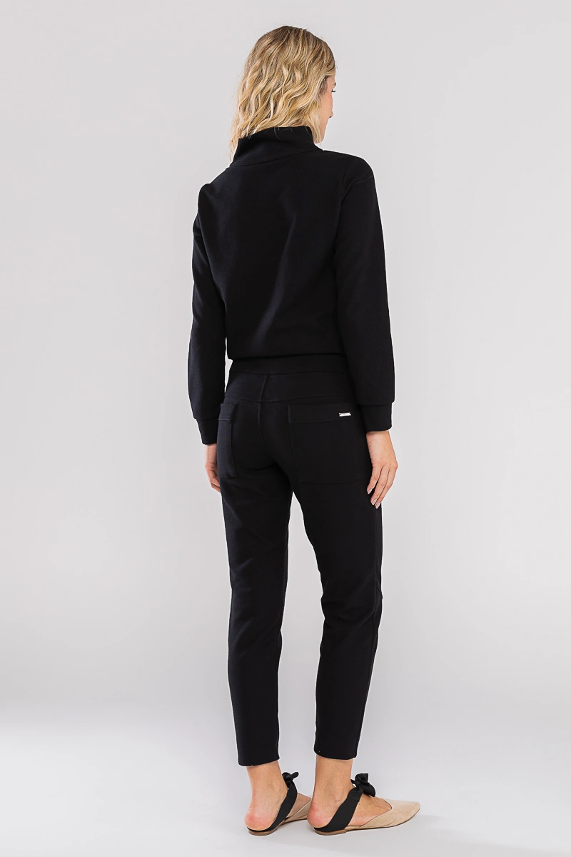 Hidrogênio - BLUSA C/ GOLA E ZÍPER MG LONGA PRETO - 20744001