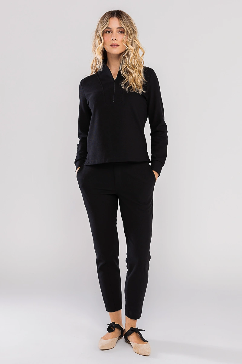 Hidrogênio - Stefany Black Jogger Pants with Cutouts - 20743001