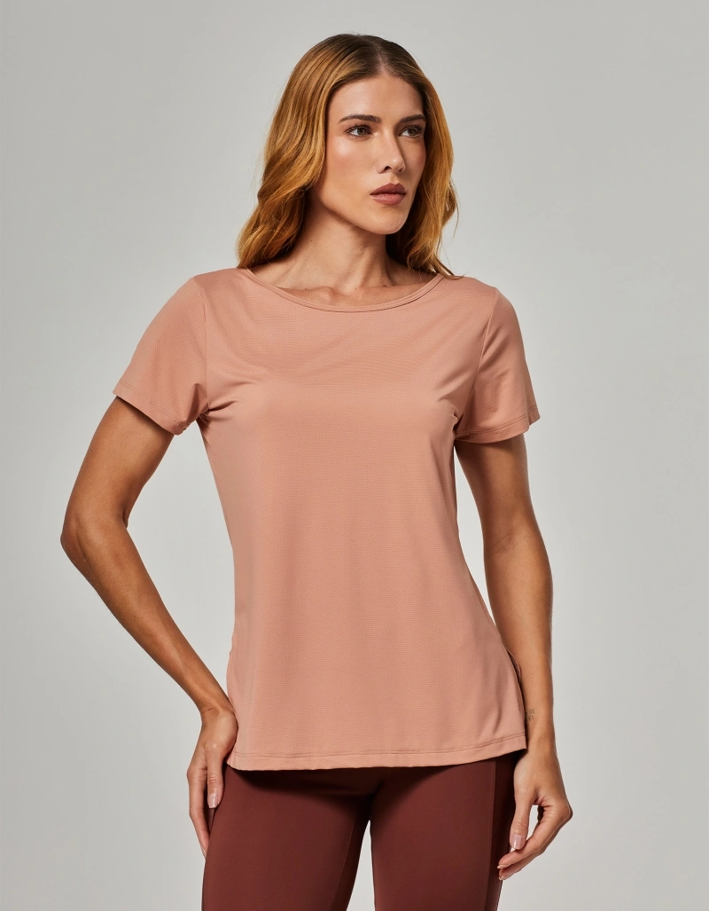 Vestem - Short-sleeved, open-back shirt, Harmony Nude Vintage. - BMC841.O26.C0712