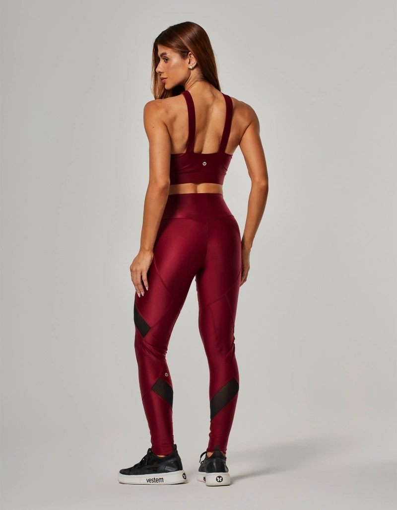 Vestem - Legging Shape Up com Tule Thalia Vermelho Carmim - FS1588.O26.C0548