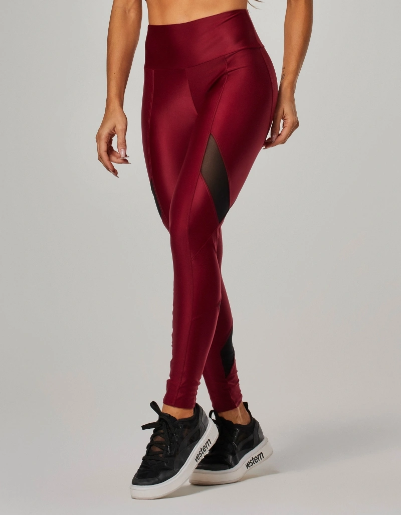 Vestem - Legging Shape Up com Tule Thalia Vermelho Carmim - FS1588.O26.C0548