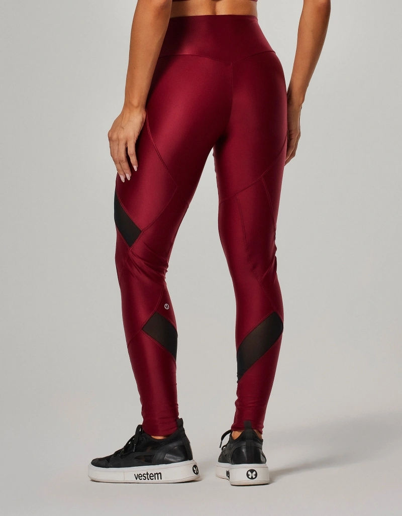 Vestem - Legging Shape Up com Tule Thalia Vermelho Carmim - FS1588.O26.C0548